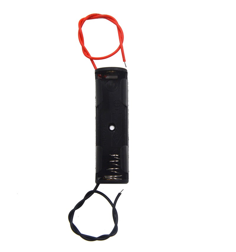 LAMPVPATH (Pack of 6) Single AA Battery Holder, 1 X 1.5V AA Battery Holder, AA Battery Holder with Leads Wires - Image 2